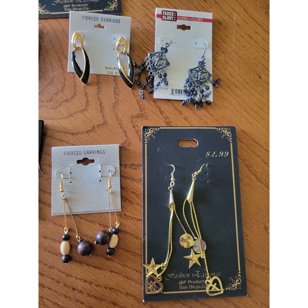 Vintage 90s Y2K‎ Earrings 12 Lot Bundle Dangle Whimsigoth Boho Celestial Goth - Picture 3 of 9